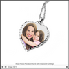 Heart Photo Pendant/Charm with Diamond Cut Edge
