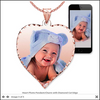 Heart Photo Pendant/Charm with Diamond Cut Edge