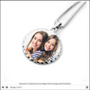 Round w/ Diamond Cut Edge Photo Engraved Pendant