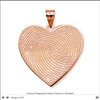 Custom Fingerprint Heart Charm or Pendant