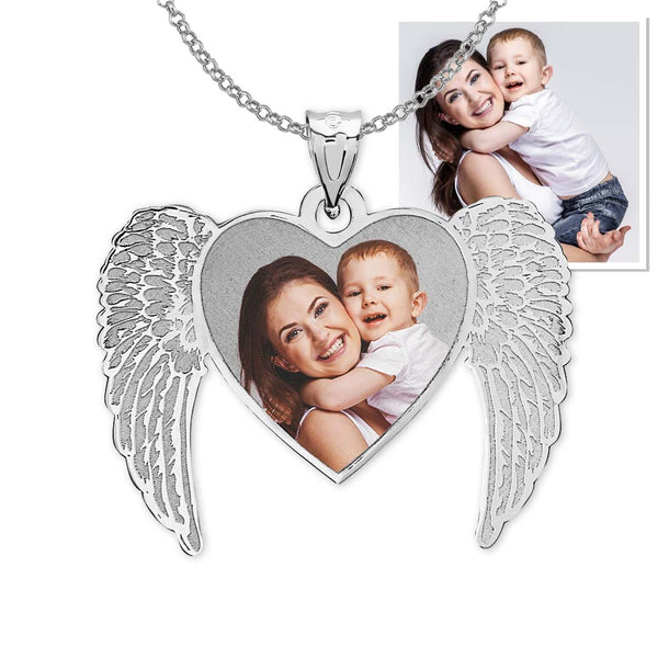 "NEW" Angel Heart Picture Pendant