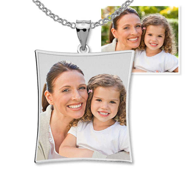Curved Rectangle Photo Pendant Charm "EXCLUSIVE"