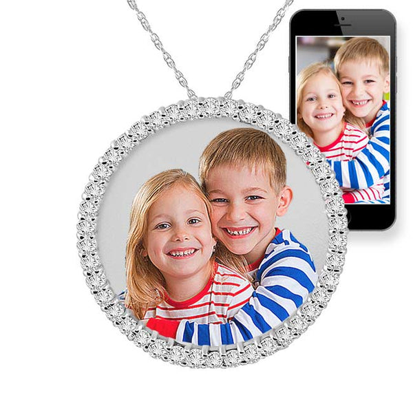 Circle Of Life Cubic Zirconia Photo Pendant
