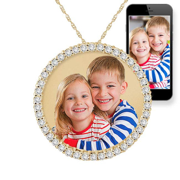 Circle Of Life Cubic Zirconia Photo Pendant